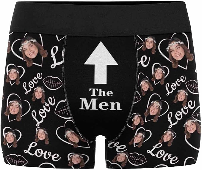 M YESCUSTOM Custom Faces Funny Short Briefs Gift - Image 2