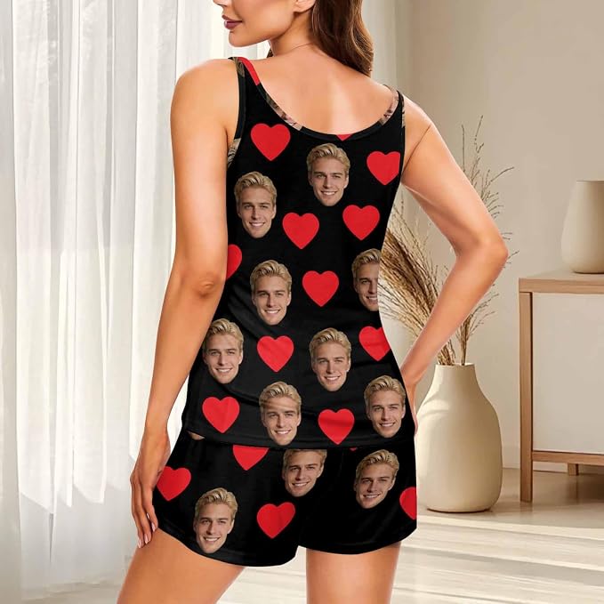 Artsadd Custom Pajamas for Women Men Family, Personalized Face Pjs Pajama Pants - Image 5