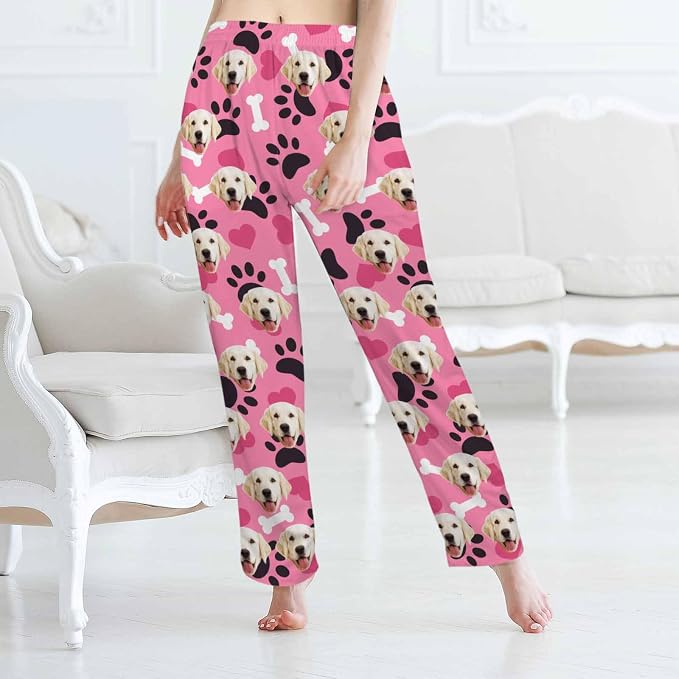 Custom Pajama Pants Women Personalized Face Pajamas Bottom Couple Pajama Pants - Image 5