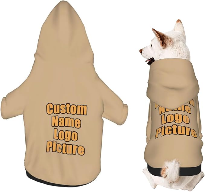 Custom Hoodie for Small Dogs Clothes Pajamas Sweater Personalized Dog Clothes by AEKSCOH