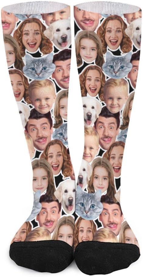 Artsadd Custom Face Socks for Dad Fathers Day Gift Novelty Personalized Photo by Artsadd