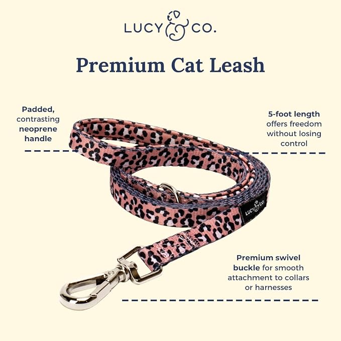 Lucy & Co. Wild Side Step-in Cat Harness & Leash Bundle – Reflective, - Image 2