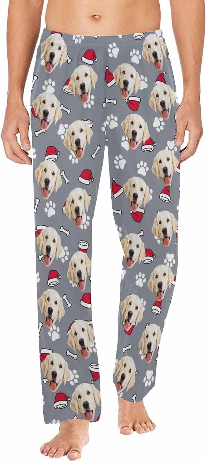 MyPupSocks Custom Pet Face Pajamas Pants Photo Pajama Bottoms by MyPupSocks