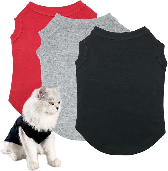 Dog Shirts Pet Clothes Blank Clothing, Doggy Soft and Breathable Apparel Outfits by Tealots
