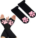Cat Paw Thigh High Socks Golves, Cute Soft 3D Toe Beans Socks Mittens Kitten by SUPTEC%C2%AE