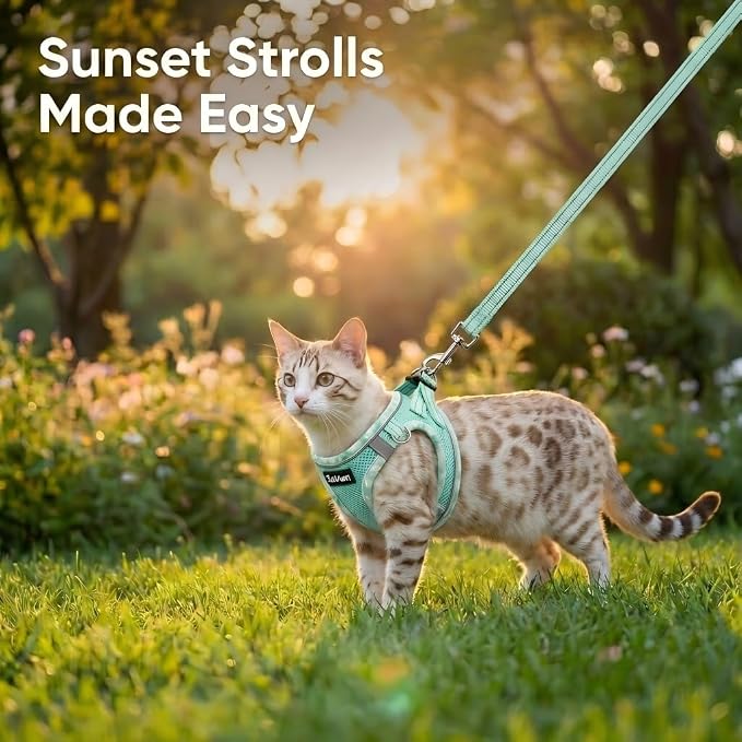 Cat Harness and Leash Set for Walking, Escape Proof Adjustable Soft Mesh Kitten - Image 8