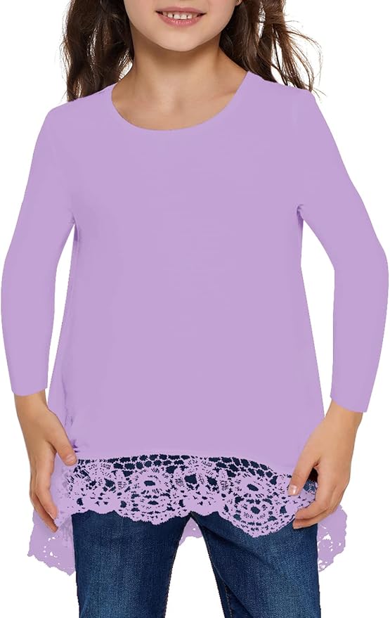storeofbaby Girls Casual Tunic Tops Short Sleeve Loose Soft Blouse T-Shirt - Image 3