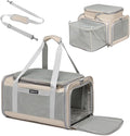 Airline Approved Pet Carrier for Cats and Small Dogs up to 15 lbs, Breathable by ioviewforpet