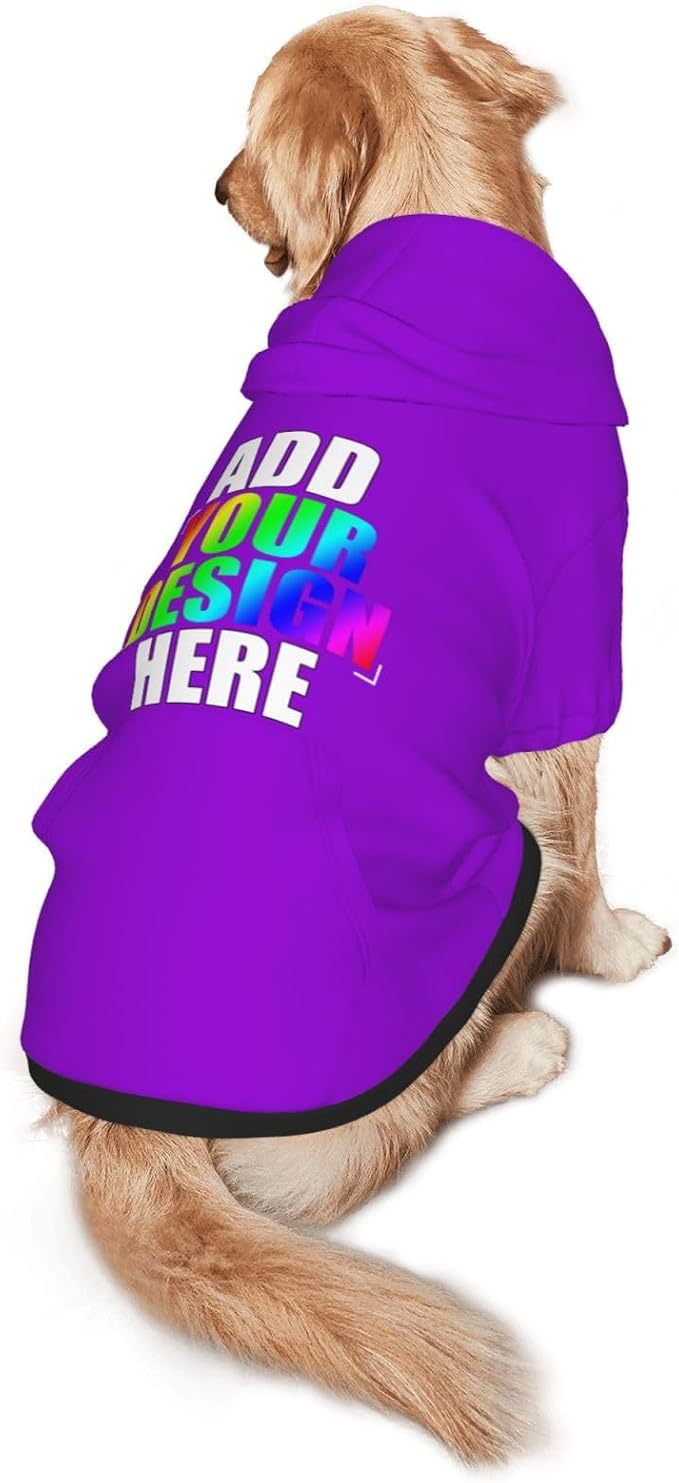 Custom Dog Hoodie with Text Photo, Personalized Pet Clothes Sweatshirt - Image 2