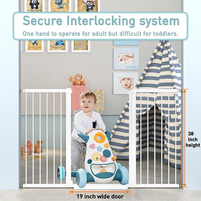 Fairy Baby 24.0"-26.7" Inch Narrow Baby Gate, Metal Safety Child Gate - Image 6