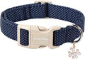 Lionet Paws Boy Dog Collar- Cute Navy Blue Dog Collars by lionetpaws