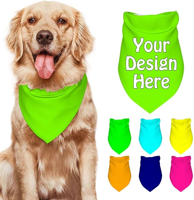 Custom Pet Scarf with Name Personalized Dog Bandanas Add Your Own Picture Image by VYXONIA