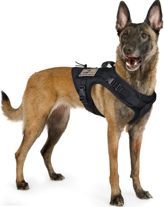 Tactical Dog Training Harness Outdoor Working Vest Adjustable Military MOLLE by SALFSE
