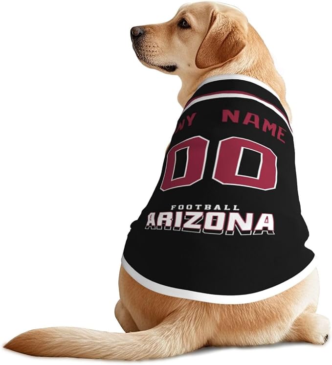 Arizona Custom Pet Jersey Dog Clothes Jersey Various Sizes Customized Any Name - Image 2