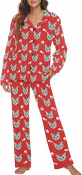 MyPupSocks Custom Face Pajamas for Women Set, Personalized Photo Long Sleepwear by MyPupSocks