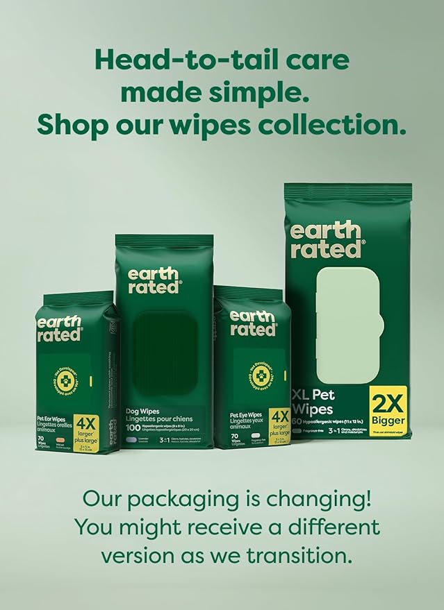 Earth Rated Pet Wipes for Dogs and Cats, Hypoallergenic, Cleaning and Hydrating - Image 10