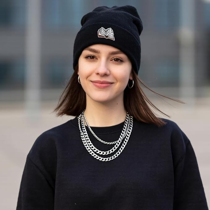 Funny Beanies Warm Knit Hats Fall Winter Black Hip Pop Knit Hat Cap - Image 3