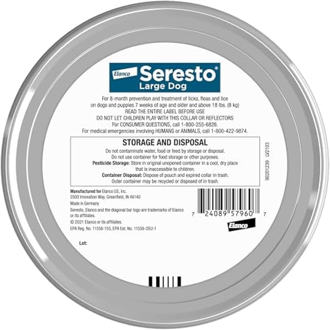Seresto Flea & Tick Collar For Dogs Over 18 lbs., Treatment & Prevention - Image 2