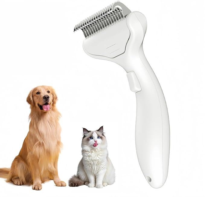 Undercoat Rake for Dogs & Cats, Deshedding Brush for Long haired Pets, Dog by Unknown