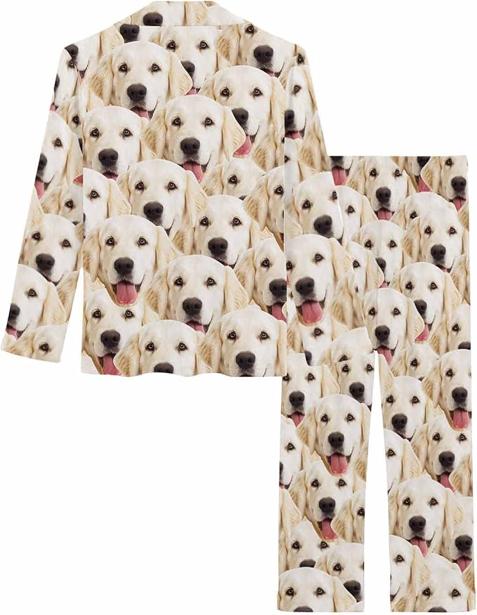 MyPupSocks Custom Face Pajamas for Women Set, Personalized Photo Long Sleepwear - Image 4