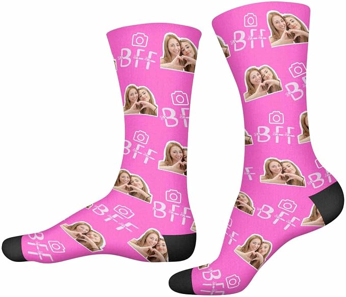 Artsadd Custom Face Socks for Dad Fathers Day Gift Novelty Personalized Photo - Image 4