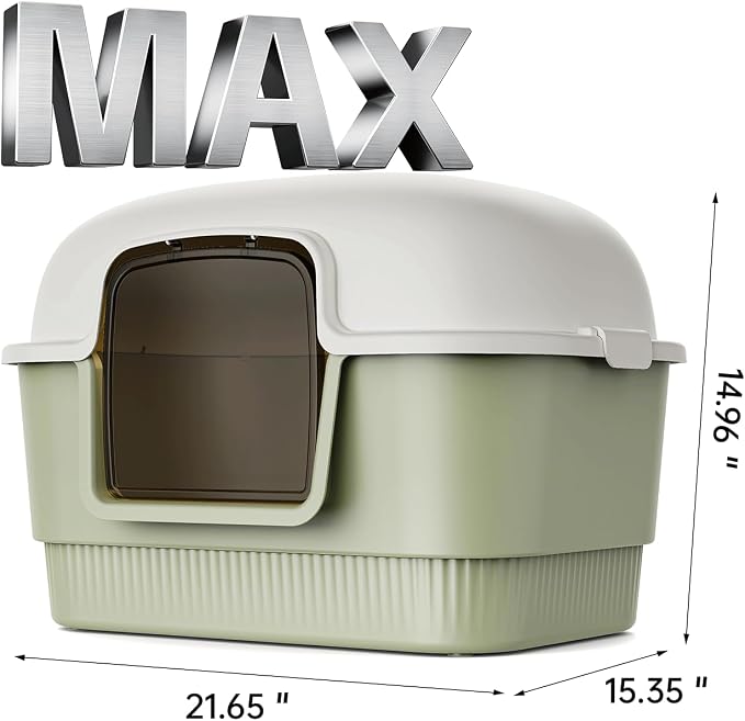 Cat Litter Box with Litter Mat and Scoop, High Wall Enclosed Cat Litter Boxes - Image 3