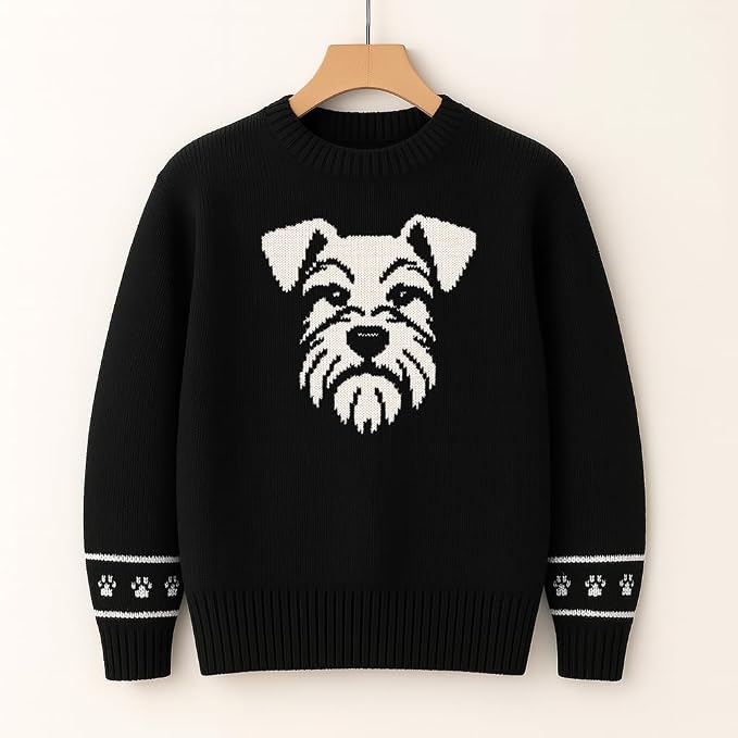 Custom Dog Knit Sweater for Women Personalized Pet Paw Print Pullover Dog Mom - Image 4
