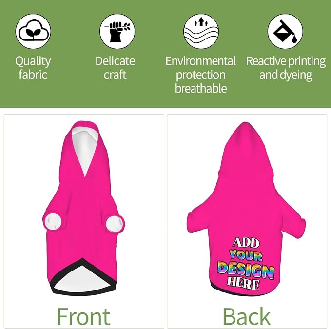 Personalized Dog Hoodie Custom Hooded Pet Warm Pullover Sweatshirt - Image 5