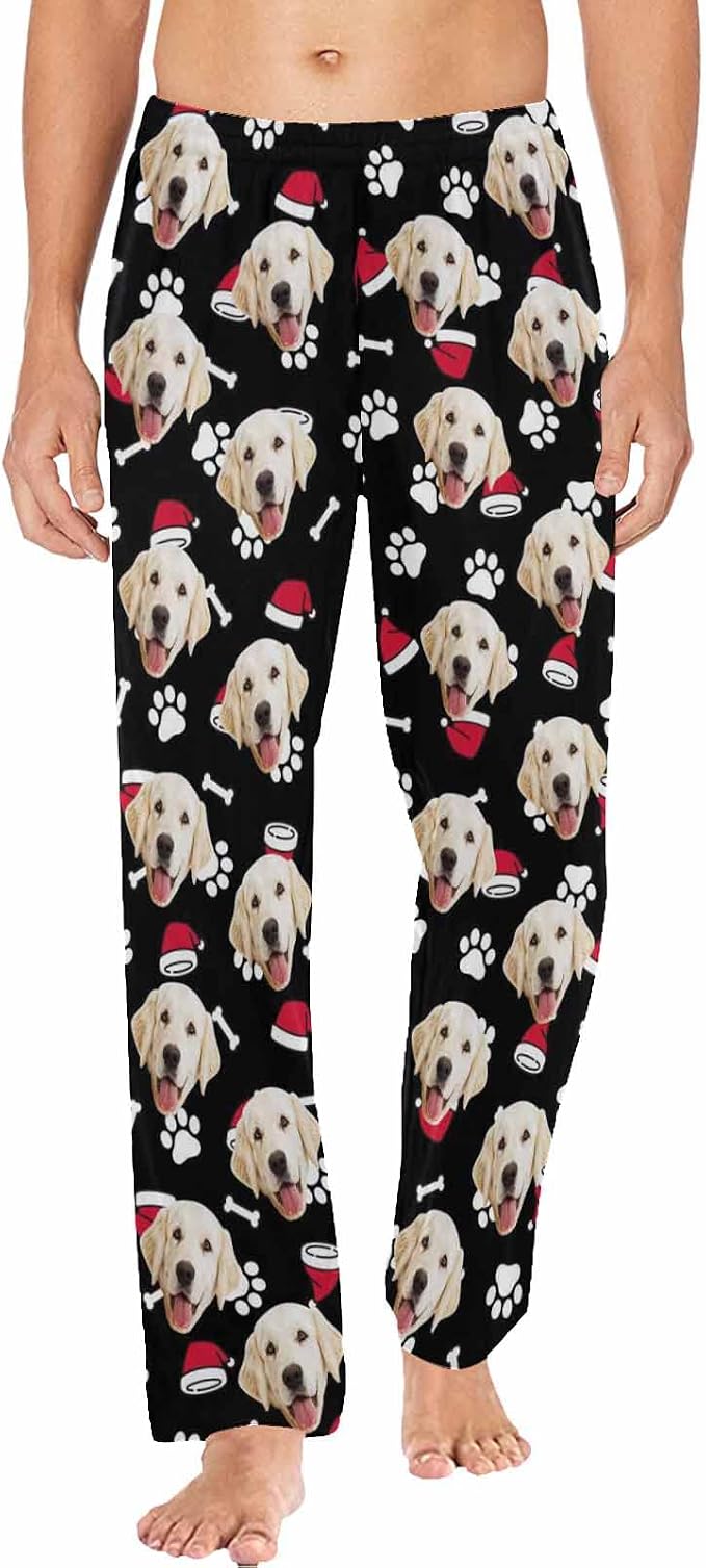 MyPupSocks Custom Pet Face Pajamas Pants Photo Pajama Bottoms by MyPupSocks