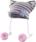 Y2k Beanie Cat Ear Gyaru Acubi Devil Crochet Hats Cute Kawaii Star Grunge by Sumleno