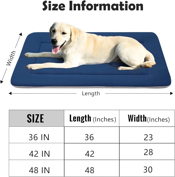 JoicyCo Dog Bed Large Crate Mat 42 in Non-Slip Washable Soft Mattress Kennel - Image 6