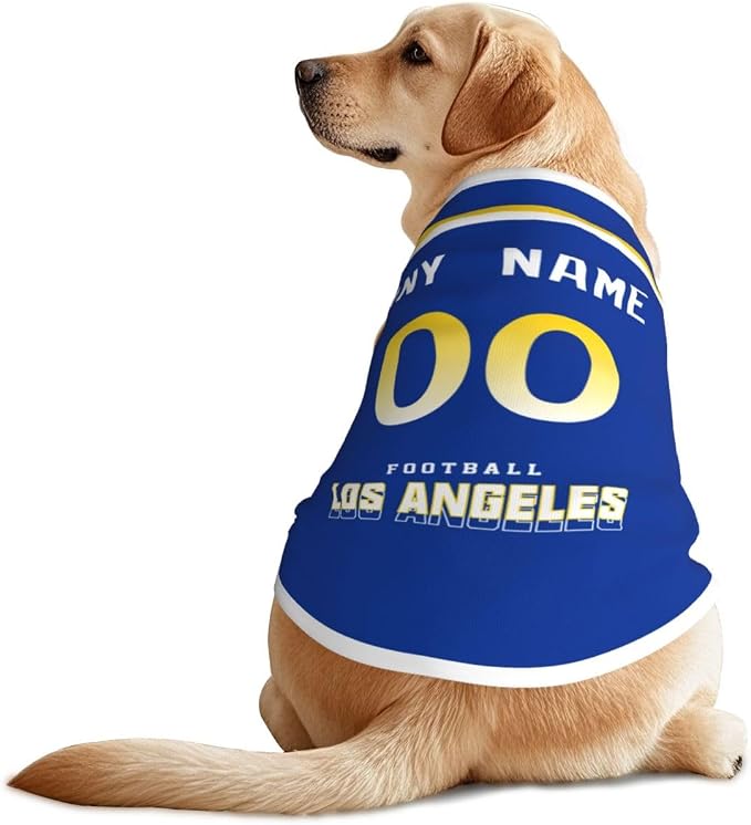 Los Angeles Custom Pet Jersey Dog Clothes Jersey Various Sizes Customized Any by EaunyVerat