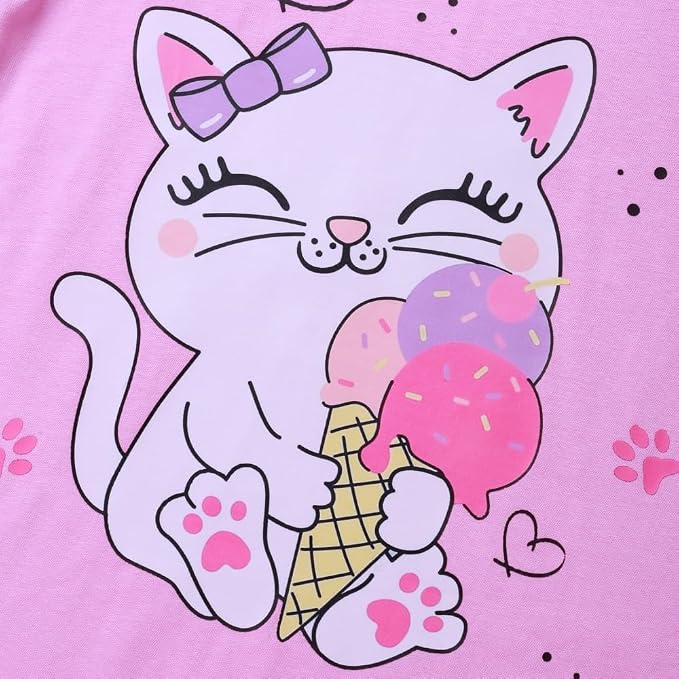 Akyzic Little Girl Skirt Outfit Two Piece Spring Summer Outfit Butterfly Dress - Image 4