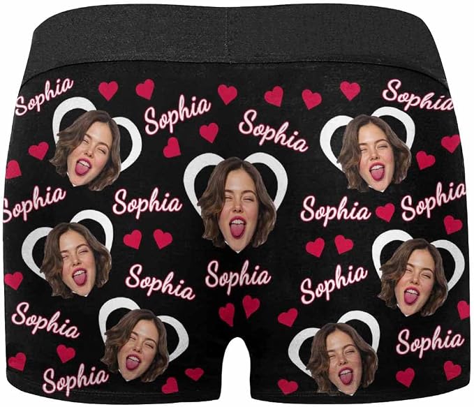 M YESCUSTOM Custom Faces Funny Short Briefs Gift - Image 6