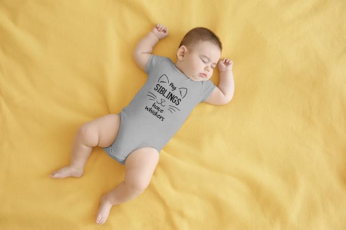 AW Fashions My Siblings Have Whiskers Baby Bodysuit Funny Cute Infant Outfit - Image 5