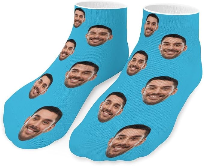 Personalized Ankle Socks with Face Custom Photo Socks Low Cut Ankle Socks by Unknown