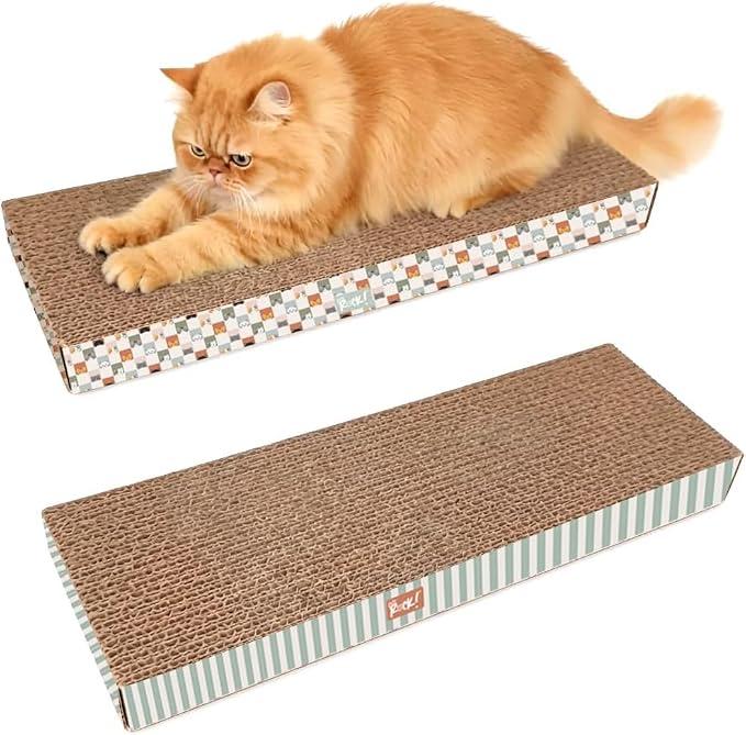 Cats Rock Scratching Board for Indoor Cats, Corrugated Cardboard Cat Scratcher by Unknown