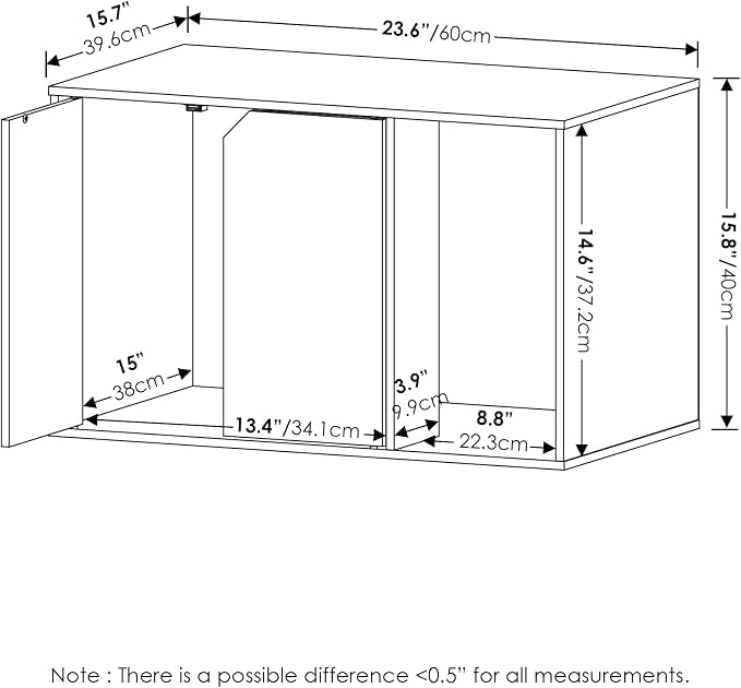 Furinno Peli Litter Box Enclosure, Solid White - Image 7