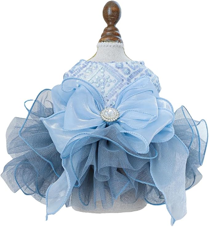 Fashion Sweet Puppy Dog Blingbling Princess Skirt Pet Dog Lace Cake Camisole by MaruPetyourkidsfriends