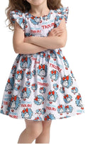 Baby Girls Spring Summer Cat in The Hat Dress Girls Flutter Sleeve Boutique by Unknown
