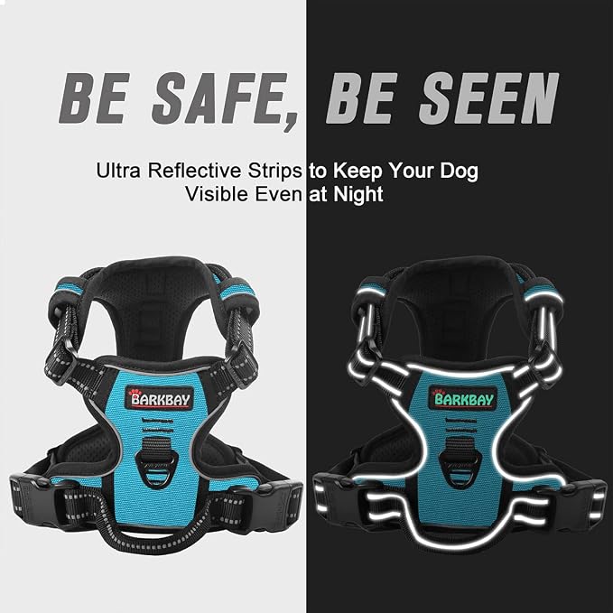BARKBAY No Pull Dog Harness Front Clip Heavy Duty Reflective Easy Control Handle - Image 5