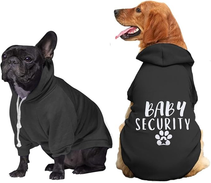 Security Dog Hoodie Puppy Sweater Cold Weather Dog Coats Pet Clothes Hooded by PICKUPIK
