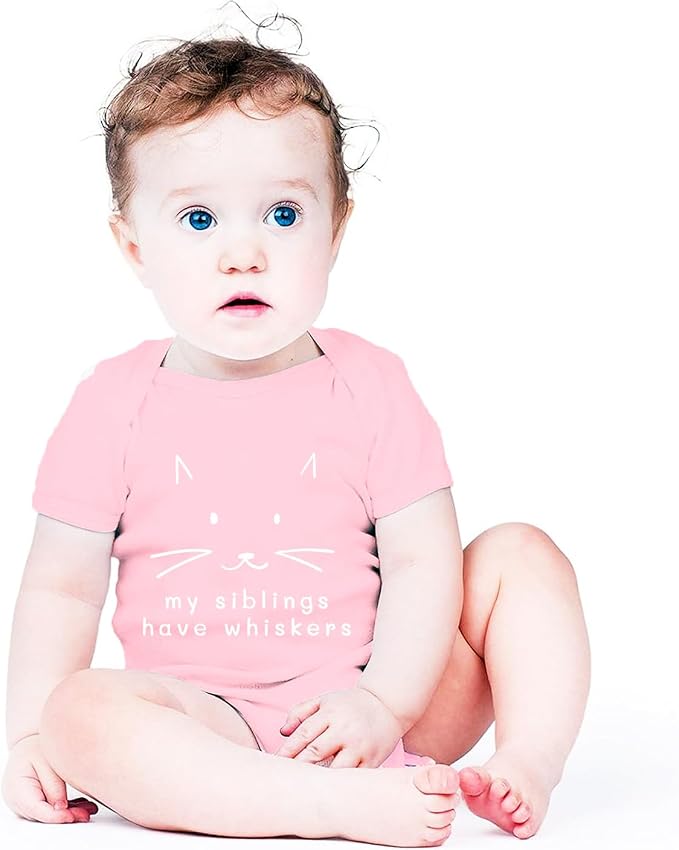 My Siblings Have Paws Bodysuit Baby Paws Romper Cat Whiskers Bodysuit Cute Baby - Image 2