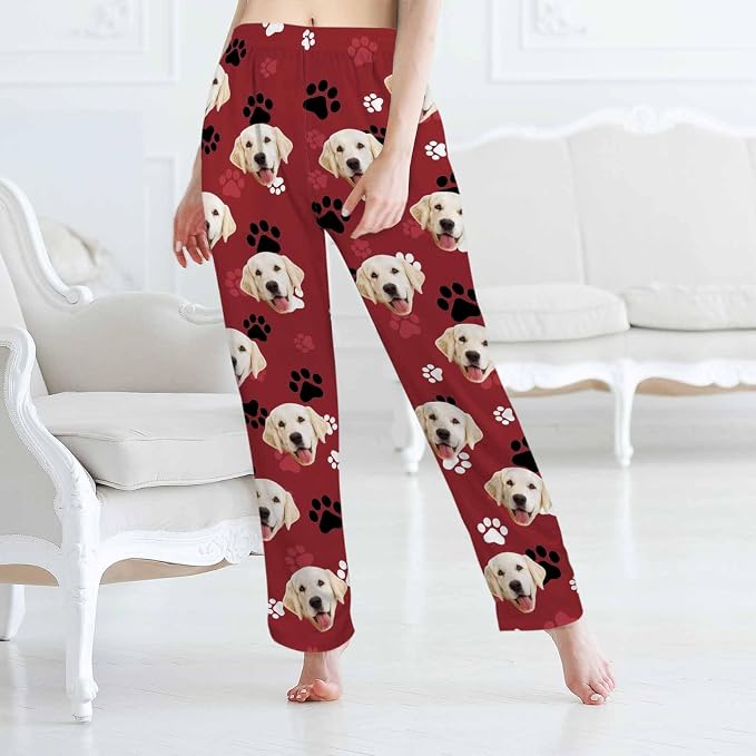 Custom Pajama Pants Women Personalized Face Pajamas Bottom Couple Pajama Pants - Image 5