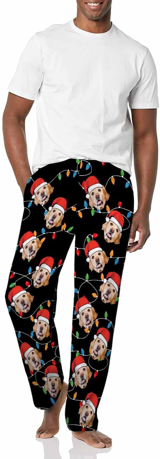 MyPupSocks Custom Pajama Pants for Pet Lover, Personalized Photo Face Printed - Image 4