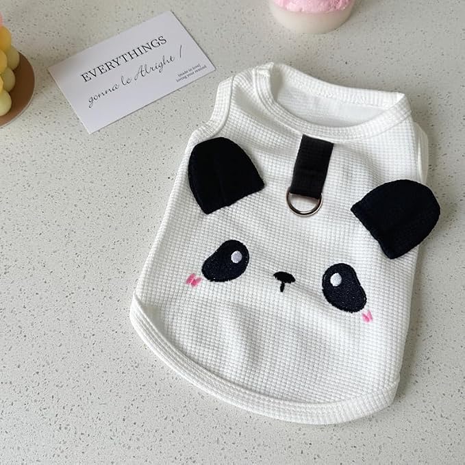 Pig/Panda Printed 3D Cat and Dog Tank Top, Cute Sleeveless Pet Clothing Tank Top - Image 5