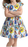 Baby Girls Spring Summer Cat in The Hat Dress Girls Flutter Sleeve Boutique by Unknown