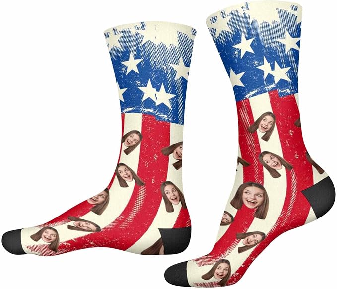 Artsadd Custom Face Socks for Dad Fathers Day Gift Novelty Personalized Photo - Image 4