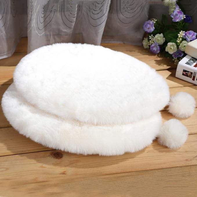 SHENGOCASE 2-Pack Oval 11" x 15" Faux Rabbit Fur Cat Condo Replacement Cushion. by SHENGOCASE