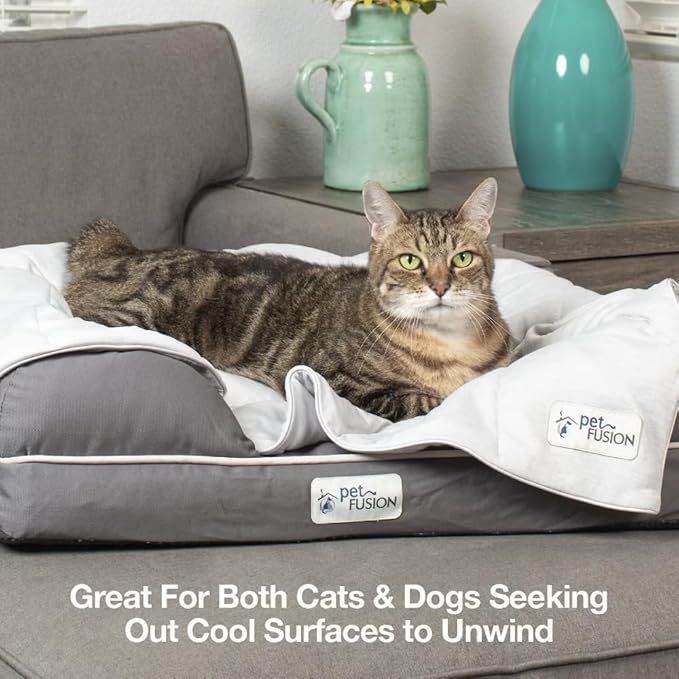 PetFusion Premium Cat and Dog Cooling Blanket. Lightweight Pet Blanket | - Image 6
